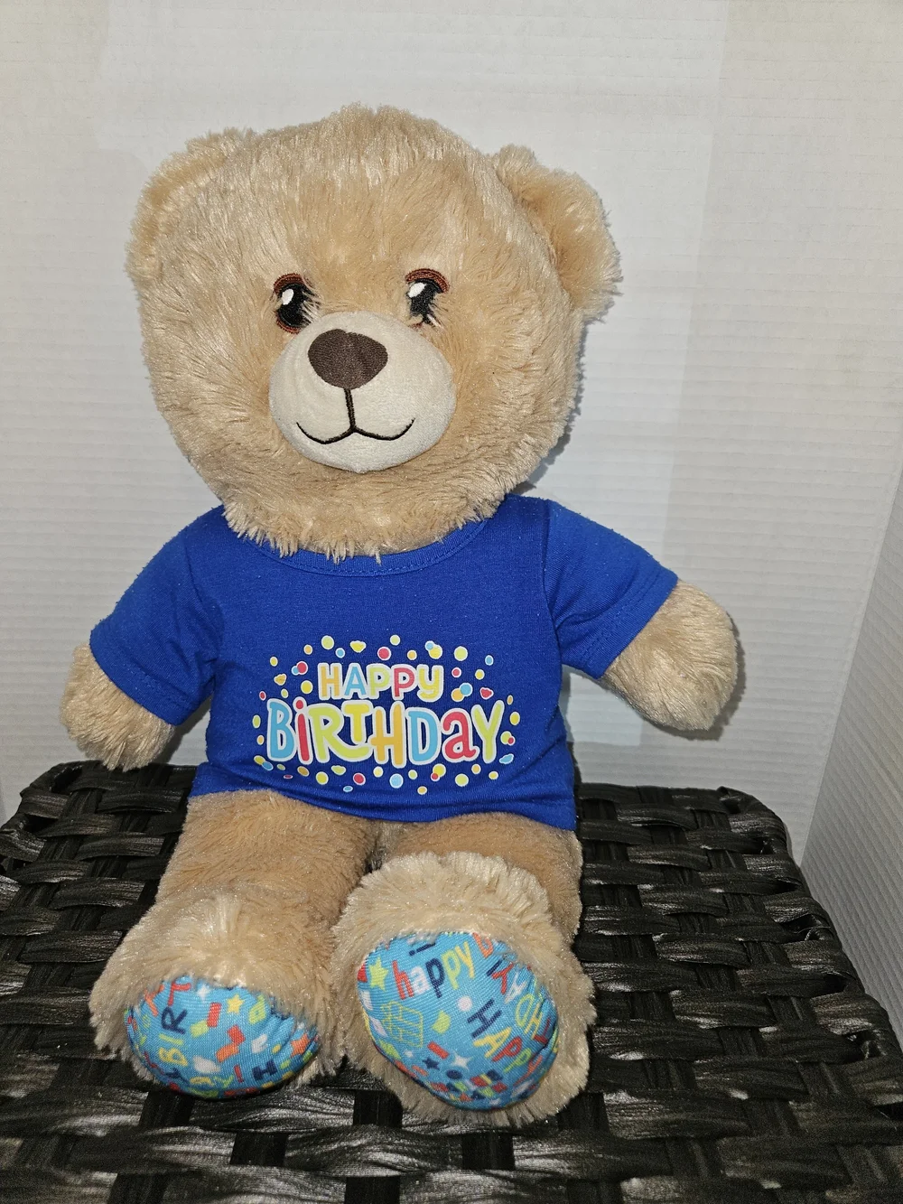 Build-A-Bear Tan Teddy in Blue 